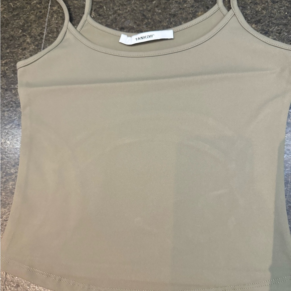 olive green tankair cami
